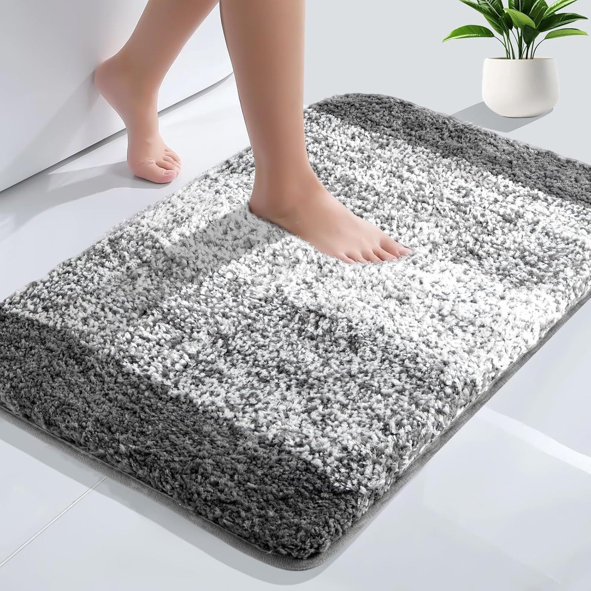 Allecto Plus Zachte badmat met antislip, wasbaar, 50 x 75 cm