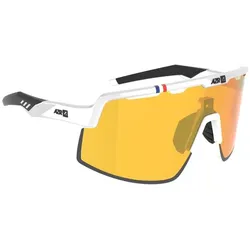 AZR, Herren, Sportbrille, Speed RX (Gloss White, gold multilayer, Gold), Gold, Mehrfarbig, Weiss