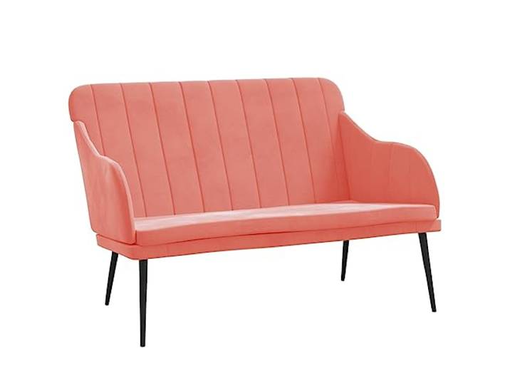 Makastle Sitzbank Rosa 110x76x80 cm Samt