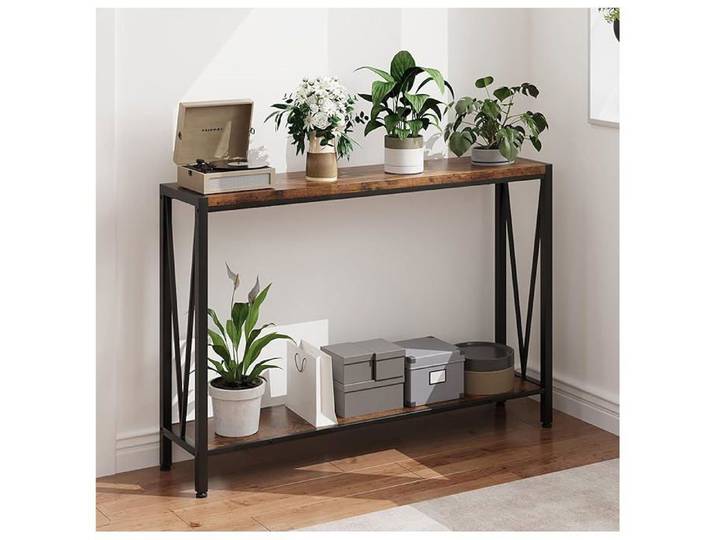 Console 110×25×76cm cadre métal étroite derrière canapé chevet entrée salon couloir