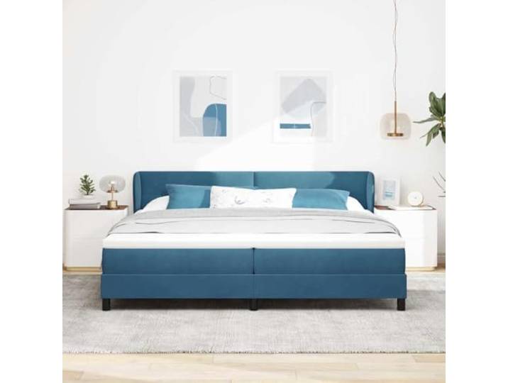 KTHLBRH Doppelbett Samt Dunkelgrau 200 x 200 cm Verstellbares Kopfteil, modernes Design, Basis mit Federkern