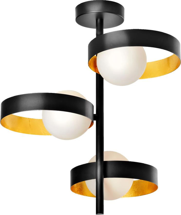LEDVANCE DECOR Memphis plafondlamp, zwart/goud, met G9-fitting
