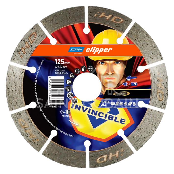Norton Clipper Clipper Diamanttrennscheibe Mr.Invincible Universal 125 x 22, 70184603343 (34467756)