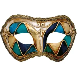 Maskworld Colombina arlecchino blu - Karneval Faschingsmaske