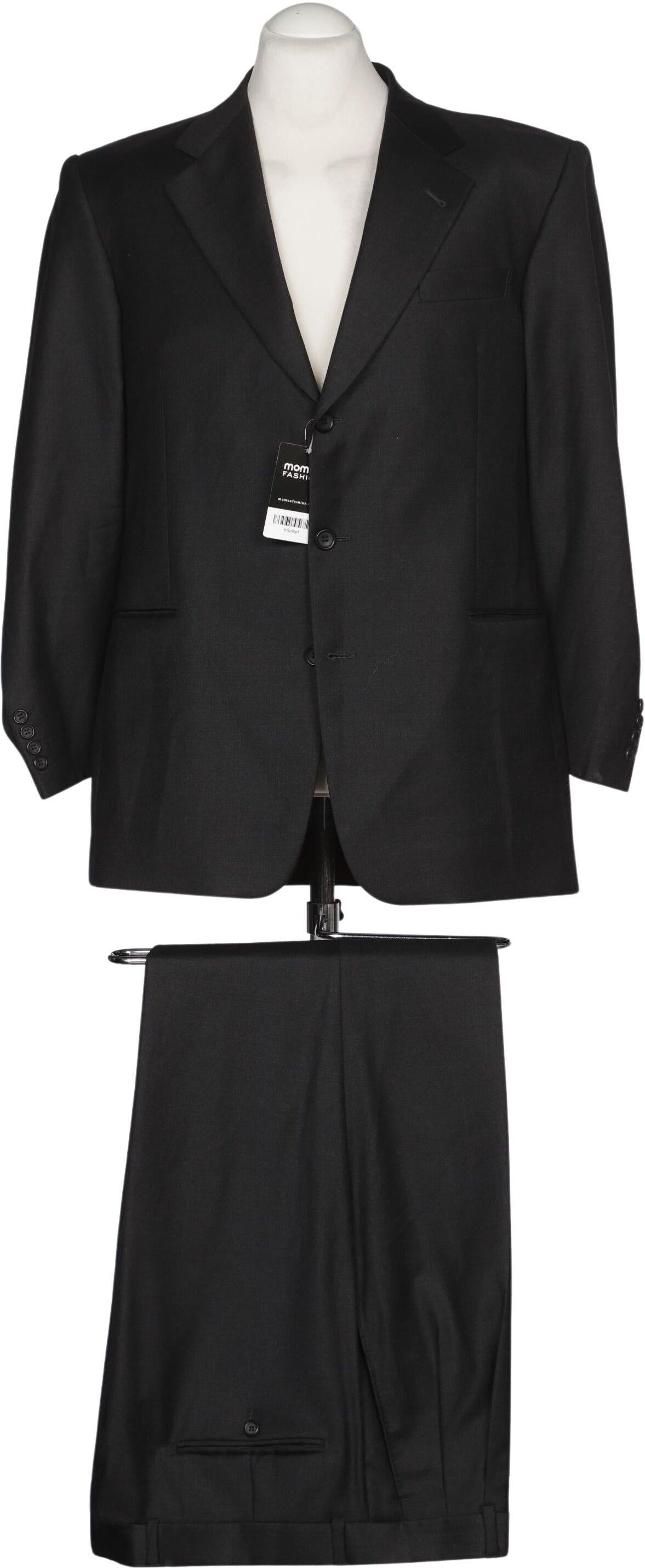 windsor. Herren Anzug, Schwarz, Gr. EU 52, Schurwolle / Viskose - Second Hand
