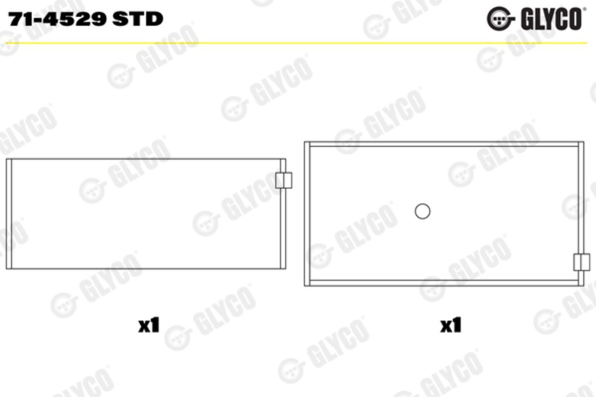 Pleuellager GLYCO 71-4529 STD