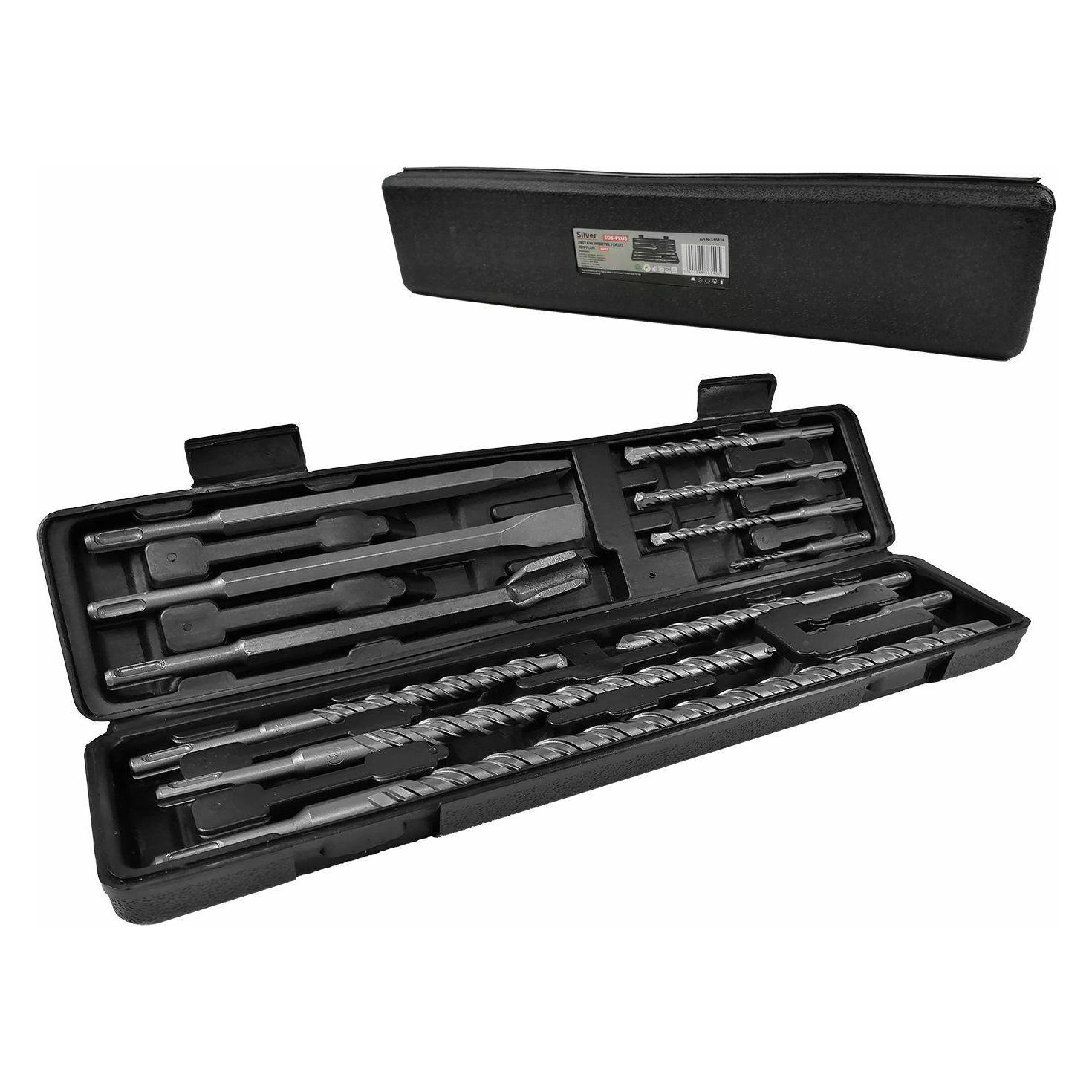 Silver ZESTAW WIERTEŁ I DŁUT SDS PLUS W WALIZCE 12szt. (34535841)