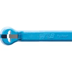 Stahlnasenkabelbinder Ty-Rap 340x7,0mm, Farbe: Hellblau VPE: 50 Stück, detektierbar