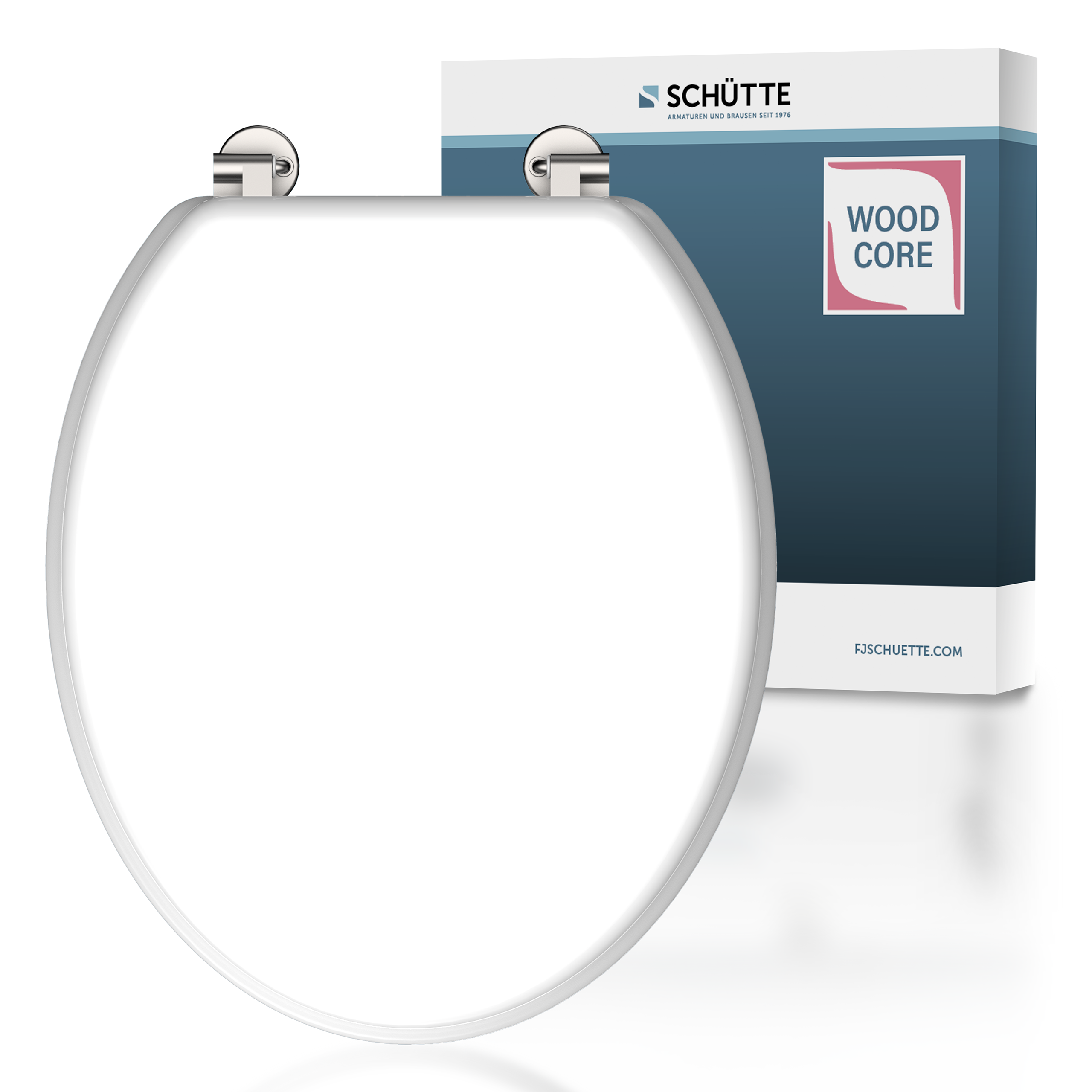 WC-Sitz SCHÜTTE, weiss (weiß), B:380cm L:440cm, MDF - Mitteldichte Holzfaserplatte, WC-Sitze, WC-Sitz, mit Holzkern, maximale Belastung der Klobrille 150 kg weiß Einheitsgröße