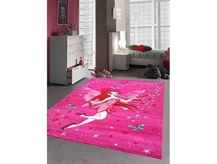 CARPETIA Kinderteppich Kinderzimmerteppich Kinderzimmer Mädchen Zauberfee Fee Tinkerbell Pink Größe 160x230 cm