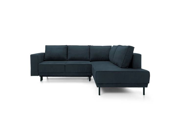 ECKSOFA Rodario Dunkelblau Velours
