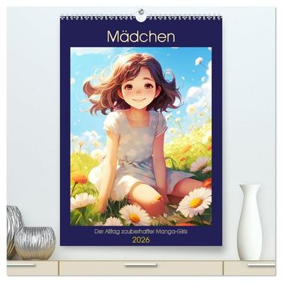 Mädchen. Der Alltag zauberhafter Manga-Girls (hochwertiger Premium Wandkalender 2026 DIN A2 hoch), Kunstdruck in Hochglanz
