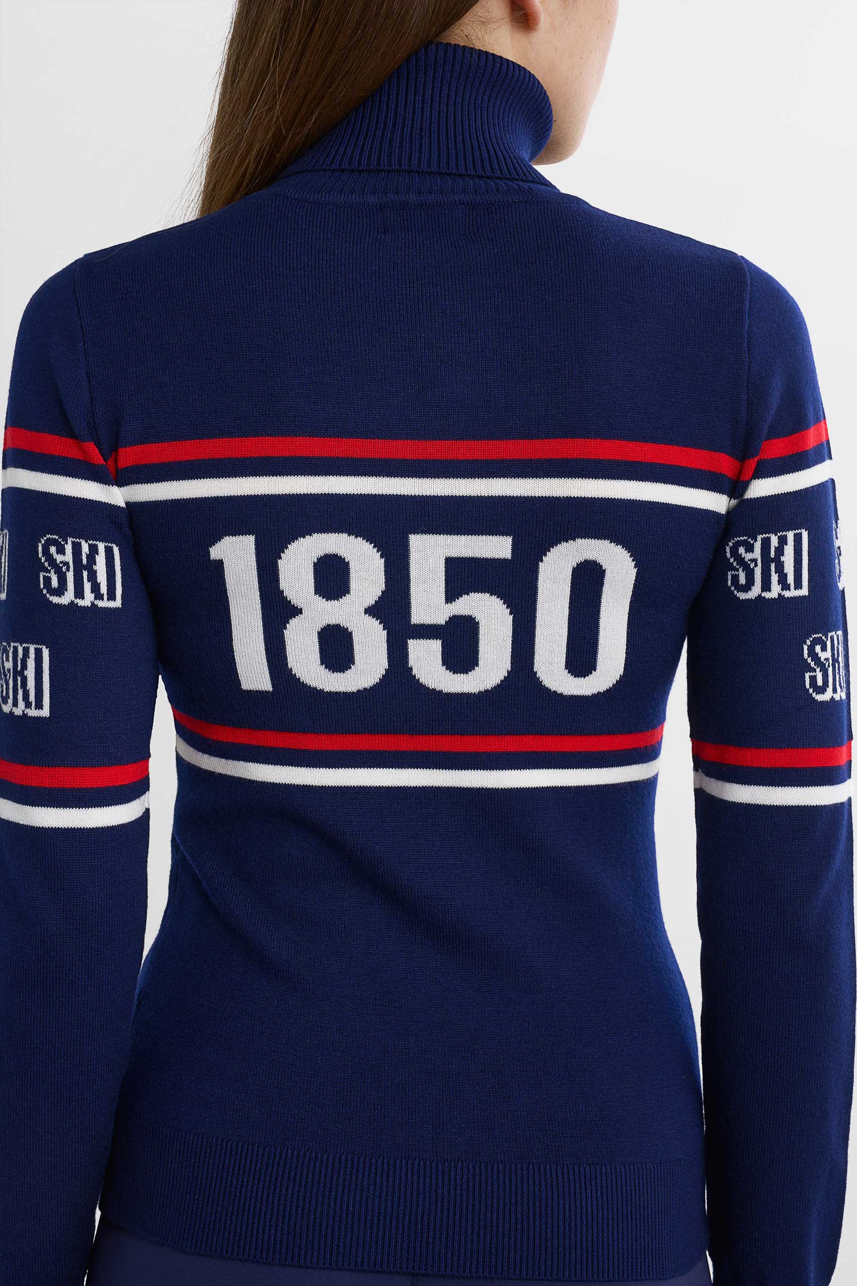 FAMME - Courchevel Ski Club Sweater - White/Blue/Red / S