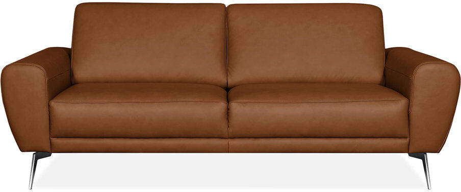 Metro Kilmarnock Genuine Leather 3-seater Sofa Cognac 92cm H X 205cm W X 84cm D