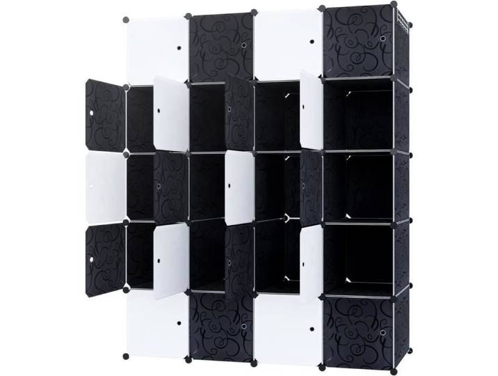 Système d'étagères - DIY - 20 cubes - Résistant à l'eau - Montage libre - Blanc