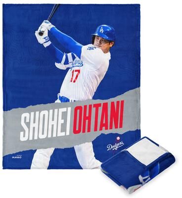 MLB Player Los Angeles Dodgers Shohei Ohtani Silk Touch Throw Blanket