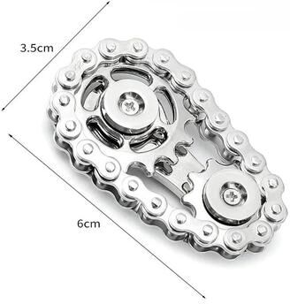 Inspired Living Precision Metal Gear Fidget Spinner Stress Relief Desk Toy For Adults silver Gear