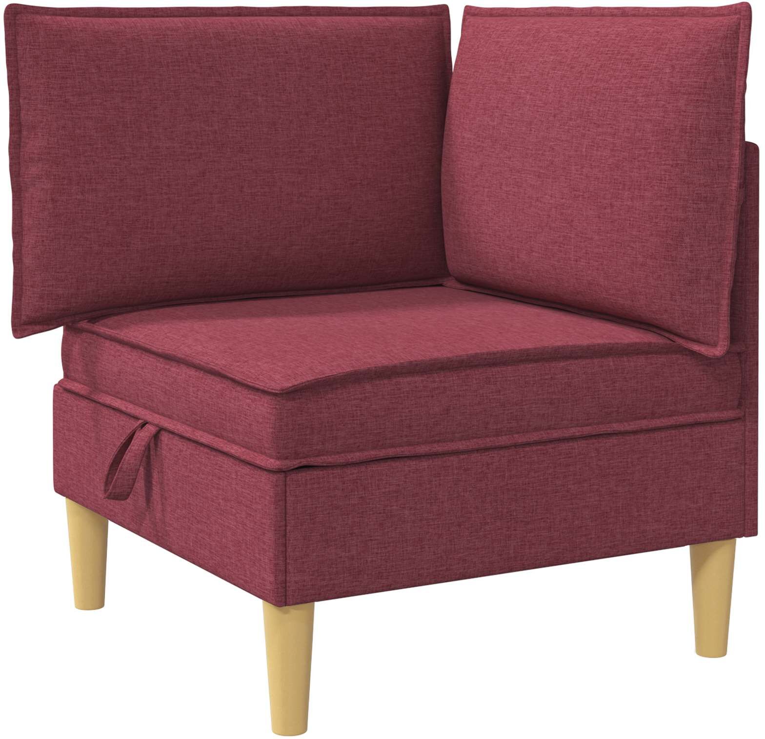 vidaXL Modular Sofa Set with Storage 5 pc Bordeaux Tissu