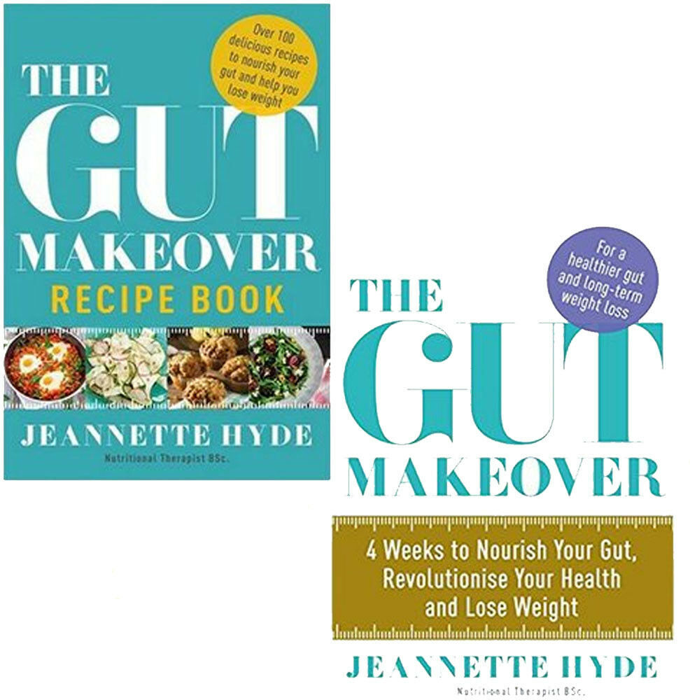 Quercus Jeannette Hyde Gut Makeover Collection 2 Books Set - Recipe Book, 4 Weeks to Nourish Your Gut, Revolutionise Your Health and Lose Weight