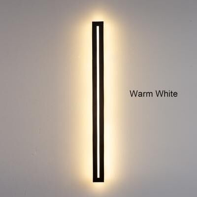Silver Stone Store Garden Light Decoration, LED Long Wall Sconce Lamp, Outdoor Sconce Luminaire For Exterior Lighting warm White 60cm(23.6inch)