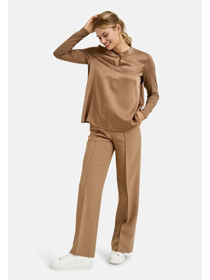 Milano Italy Bluse in Hellbraun - XXL