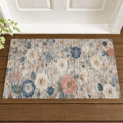 Addison Rugs Machine Washable Indoor/ Outdoor Floral Cheri Chantille Rug