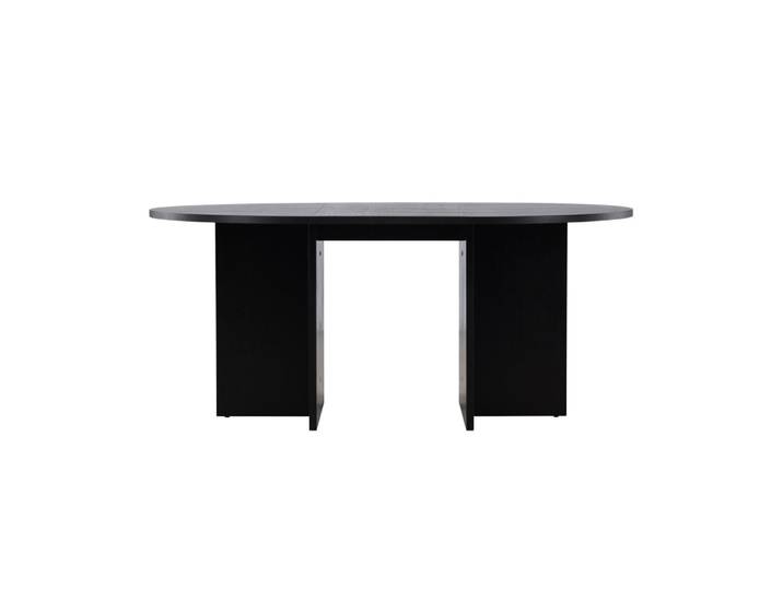 Table à manger extensible 6 à 8 personnes en bois 120-170x120cm - Noir