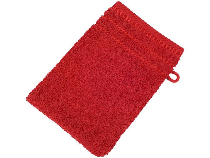 Waschhandschuh GÖZZE Berlin , rot (bordeaux), B:17cm L:24cm, Frottier, Handtücher, Waschhandschuh