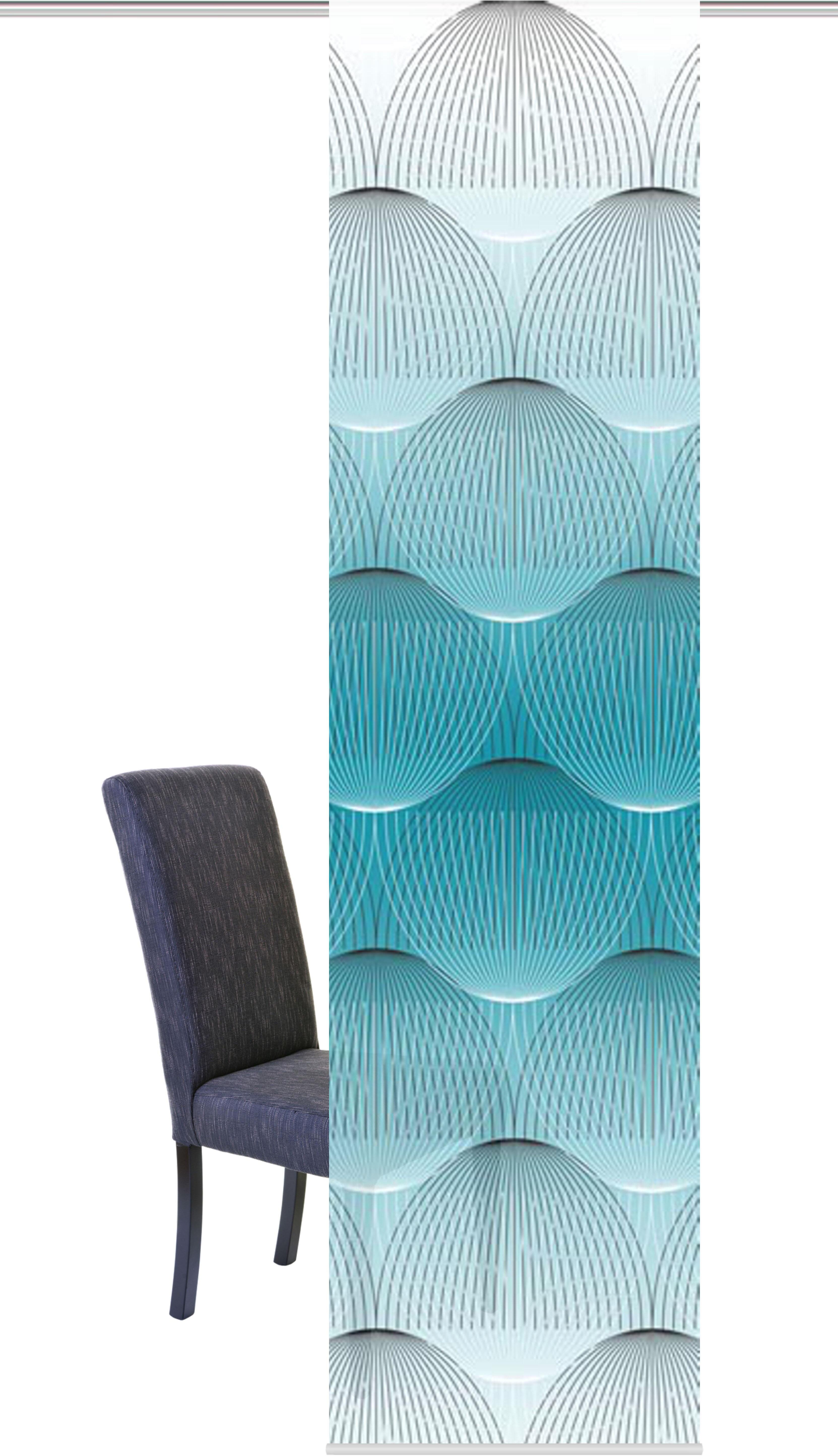 HOME WOHNIDEEN "BENARI" Klettband 1 Stk. tlg. HxB: 245x60, inkl. Befestigungszubehör petrol 245cm, Klettband, 60cm