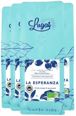 Cafés Lugat - La Esperanza - Bio-kaffeebohnen 4x250 G - MaxiCoffee
