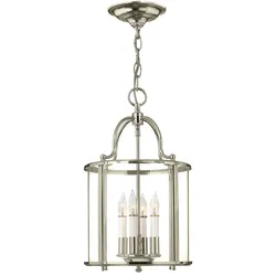 Pendelleuchte Deckenlampe Hängeleuchte Stahl Glas D 29,7 cm Wohnzimmerlampe