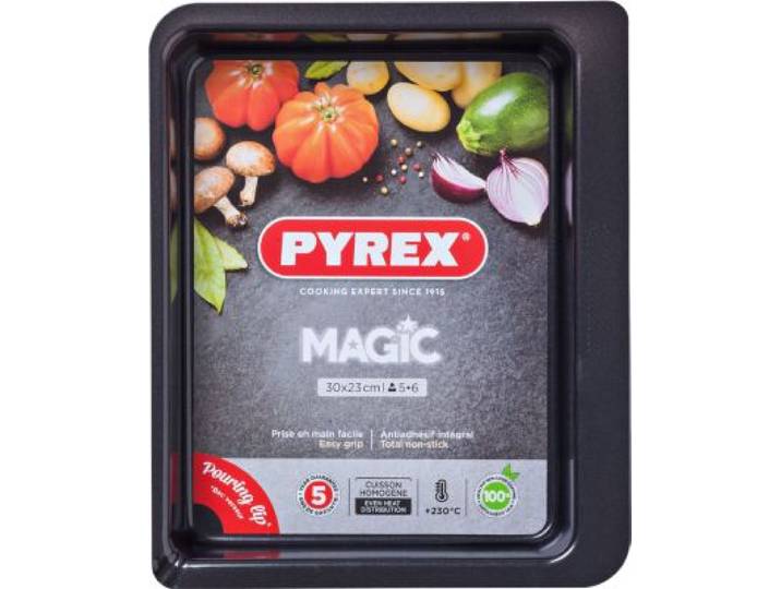 Pyrex - Plaque De Cuisson Rect Métal 30x23 Cm Magic