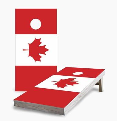 Skip's Garage Canadian Flag Cornhole Boards