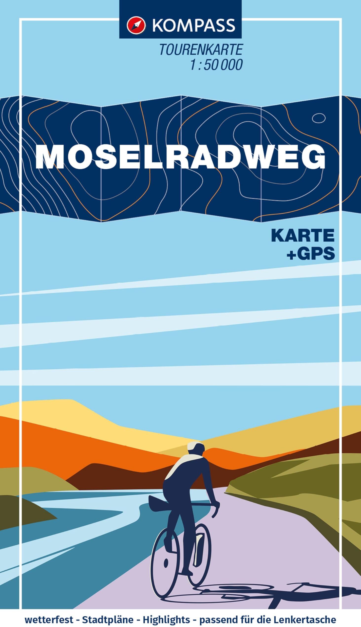 KOMPASS Fahrrad-Tourenkarte Moselradweg von Schengen nach Koblenz 1:50.000: GPX-Datei zum Download, Leporello Karte, reiß- und wetterfest - Preis vom 18.10.2026 15:28:09 h