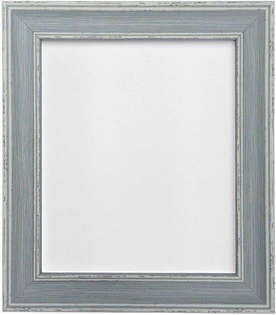 Vintage Blauwe Fotolijst 50x70 cm - Scandi Stijl Wanddecoratie