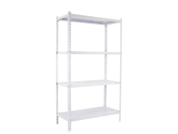 Simon Rack Metallregal 1500x800x500 mm - Ecoclick 4 Höhen, Metallablage, Biegepunkt 70 kg, Korrosionsschutzlackierung, Klicksystem-Montage, Weiss