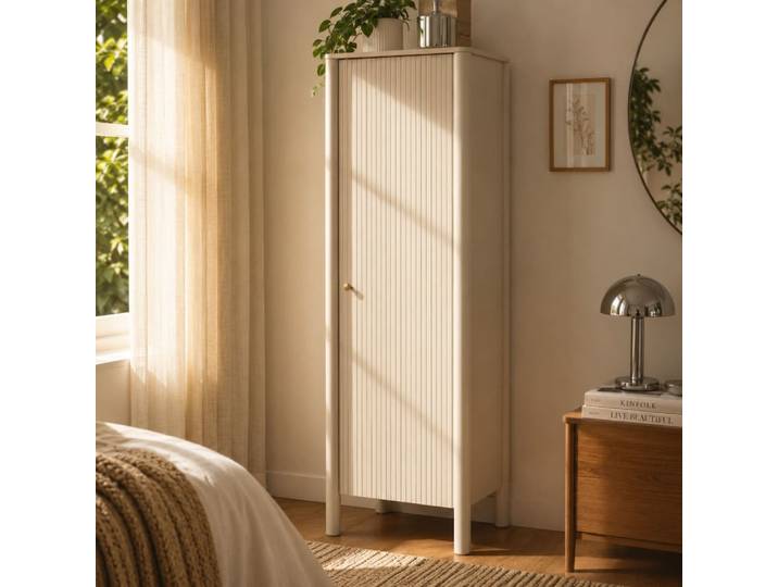 Armoire laqué beige 1 porte