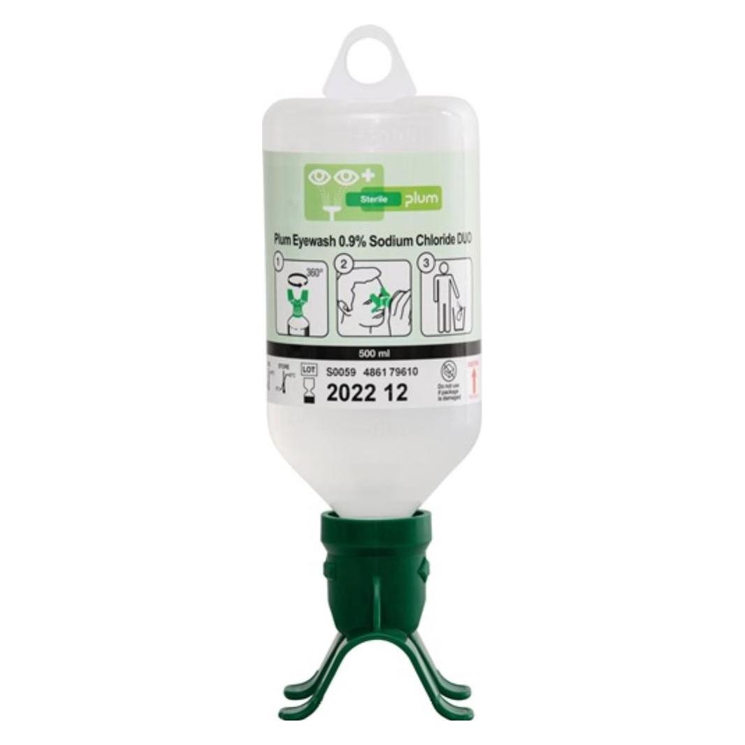 Plum Augenspülflasche DUO 0,5 l 3 Jahre (ungeöffnete Flasche) DIN EN15154-4 (4861)