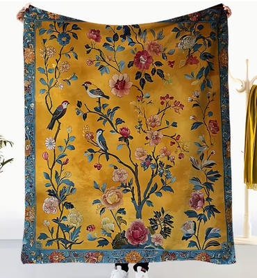 Shop Station Tropical Bird Flannel Throw Blanket Soft Cozy Jungle Print Fleece Sofa & Bed Blanket 4 27.56 39.37 In