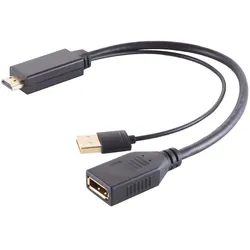 Shiverpeaks S/CONN maximum connectivity Adapter-HDMI-A Adapter, Displayport Buchse, 4K, 30cm, Video Adapter