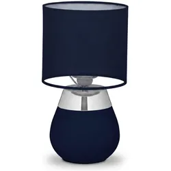 Relaxdays, Tischlampe, Tischlampe mit Stoffschirm (E14)