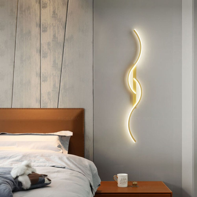 GlowBake Energy Efficient LED Wall Lamp, Modern Aluminum Wall Sconces For Bedroom, Living Room, And Bedside Lighting gold 100cm warm White