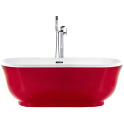 BADEWANNE FREISTEHEND 77x170x61 cm rot Tesoro