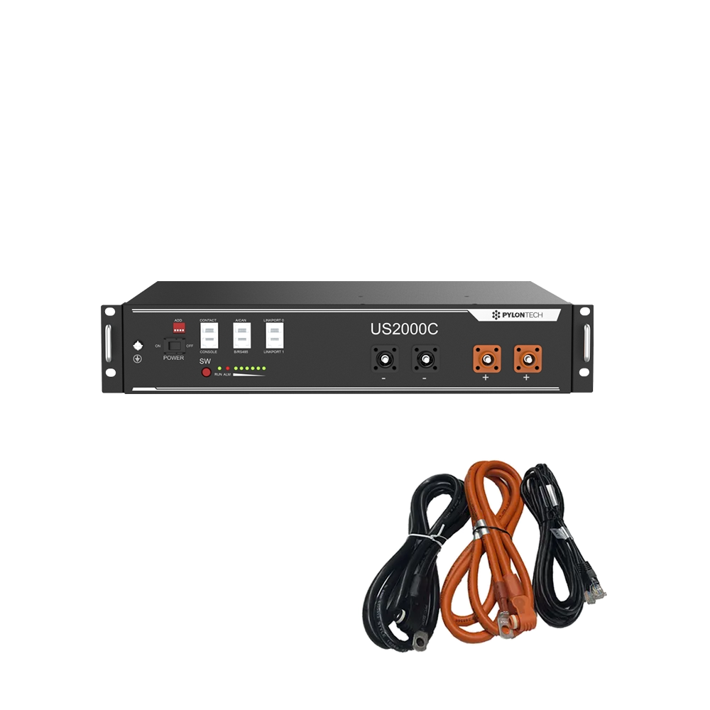 Pylontech 1 x US2000C 2,4 kWh Solarspeicher Lithium LiFePO4 inkl. Kabel und BMS