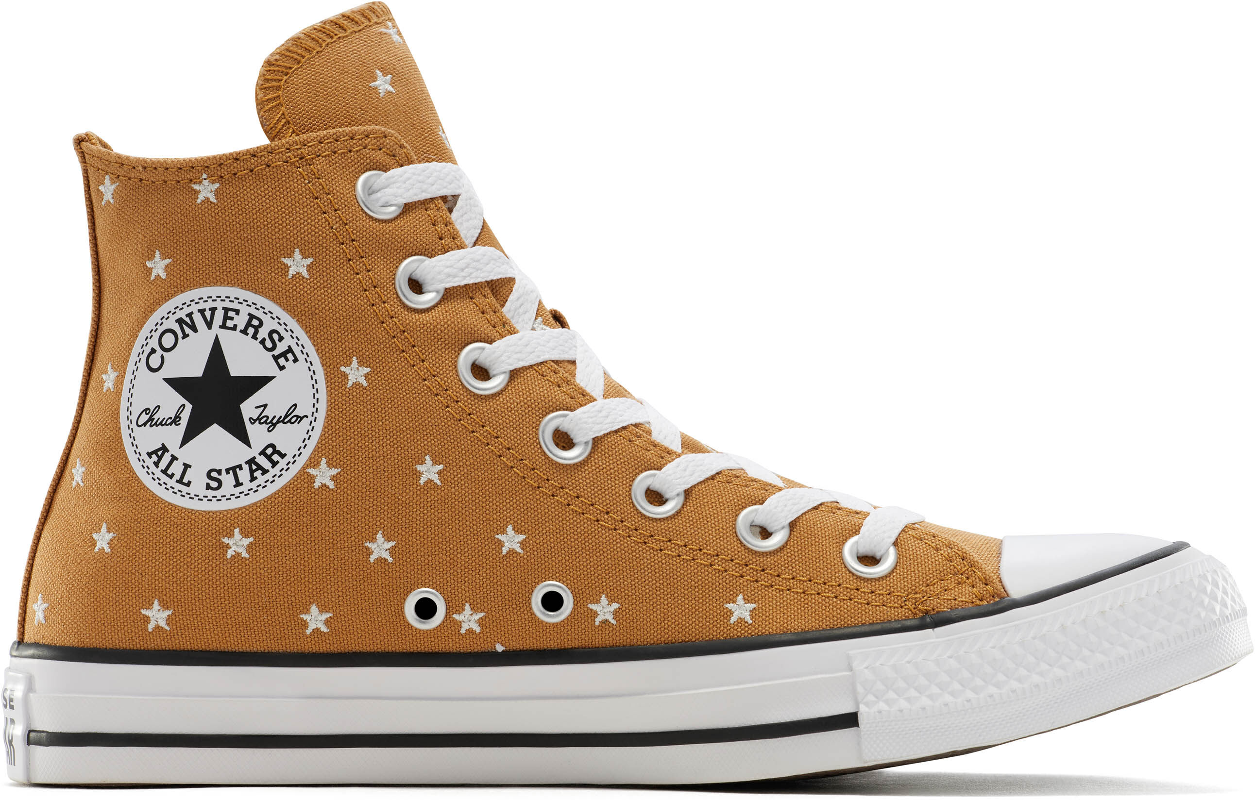 Sneaker CONVERSE "CHUCK TAYLOR ALL STAR EMBROIDERED", Damen, Gr. 36, braun (honey stick, egret, schwarz), Textil, Schuhe Sneaker honey stick, egret, schwarz 36