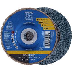 PFERD TOOLS 67764100 PFC 100 Z 40 PSF STEELOX/16,0 Fächerschleifscheibe Durchmesser 100 mm Bohrungs-Ø 16 mm Körnung (num) 40 Edelstahl, Stahl 10 St.