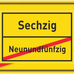 HB-Druck Sechzig Neunundfünfzig Aufkleber Ortsaufkleber A8 (52x74mm)