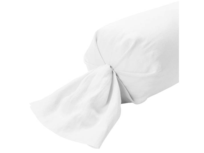 Taie de traversin lin blanc 43x210 cm