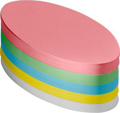 Moderationskarten-Block, oval, 100 x 190 mm