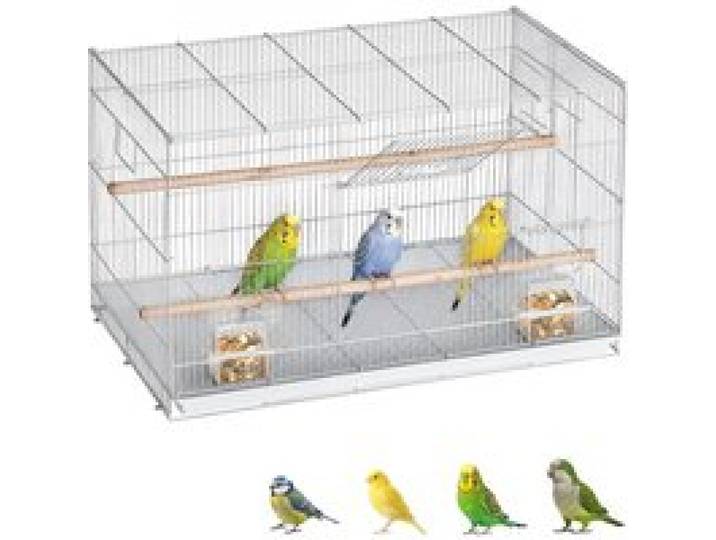 VEVOR Vogelkäfig, 760x460x455mm Metallkäfig für kleine Papageien, Kanarienvögel, Nymphensittiche, Unzertrennliche, Finken, Wellensittiche, Conures, Vogelhaus für unterwegs mit Griff & Sitzstangen